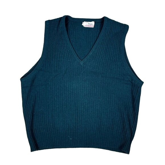 Green Sleeveless Knit Vest for Layering - Picture 1 of 4